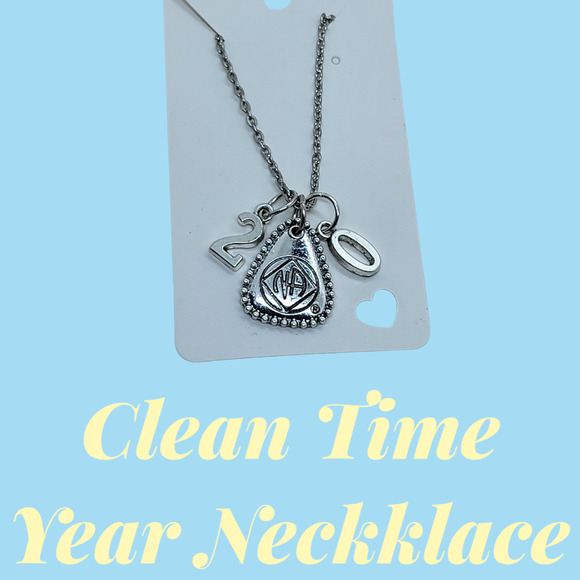 NA Narcotics Anonymous clean date year necklace! 20" Free NA goodie bag. - Picture 2 of 3